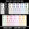Letter N Uppercase Felt Marker Font Temporary Tattoo Water Resistant Fake Body Art Set Collection